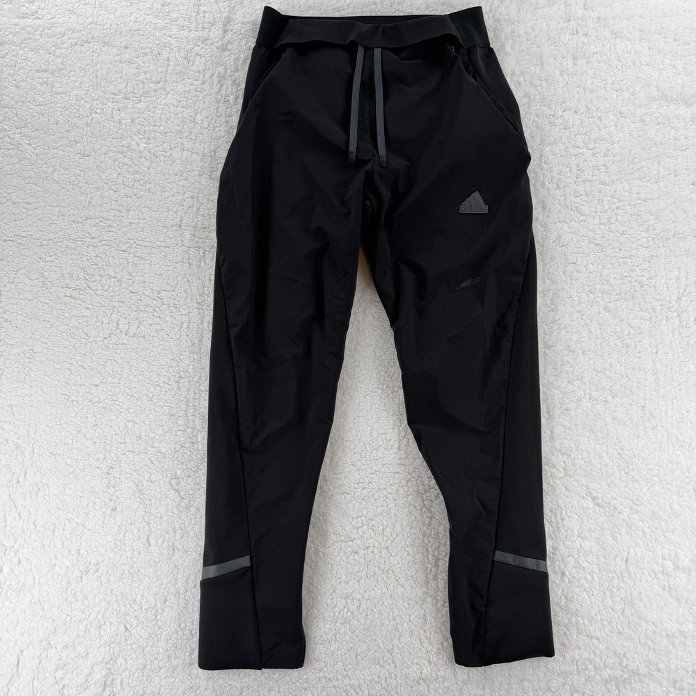 Adidas Pants Womens Medium Black D4GMDY‎ Track Running Joggers Ankle Zips